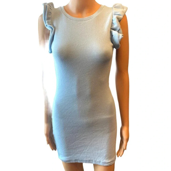 Zara Stretchy Comfortable Light Blue Dress Women size S - Picture 1 of 6